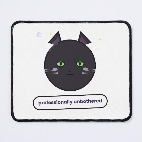 Item preview, Professionally Unbothered Black Cat Sticker designed and sold by QuirkyCartel.