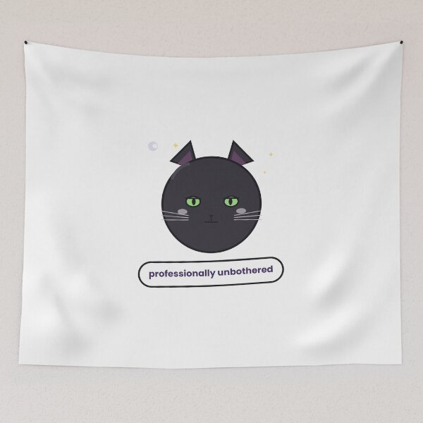 Item preview, Professionally Unbothered Black Cat Sticker designed and sold by QuirkyCartel.