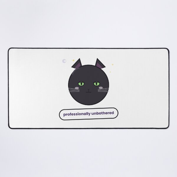Item preview, Professionally Unbothered Black Cat Sticker designed and sold by QuirkyCartel.
