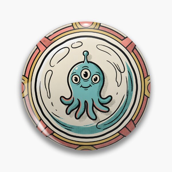 Item preview, Three Eyed Alien in a Bubble Retro Graphic designed and sold by DuckOddity.