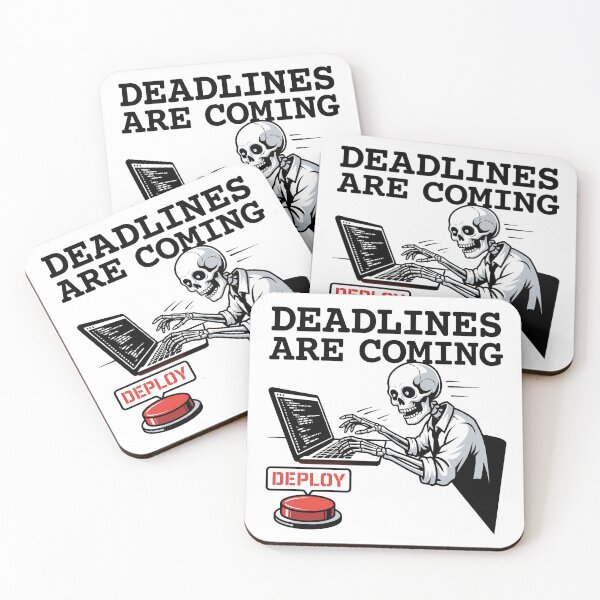 Item preview, Funny Deadline Skeleton Deploying Code Tech Art designed and sold by pattman.