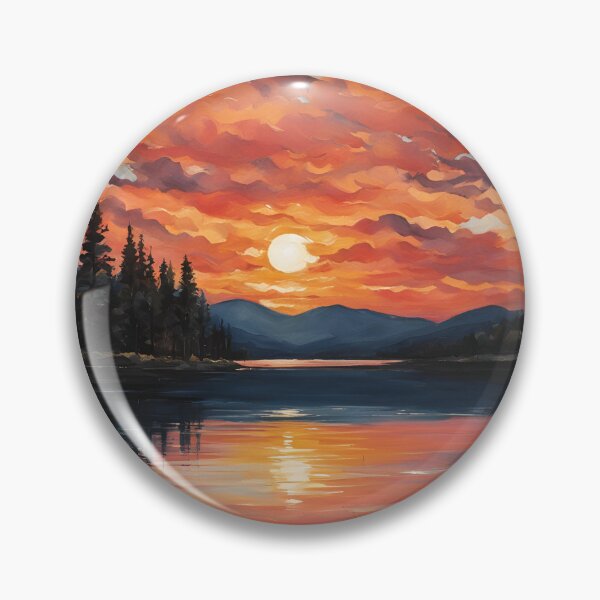 Item preview, Sunset By a Lake designed and sold by mary-mcbride.