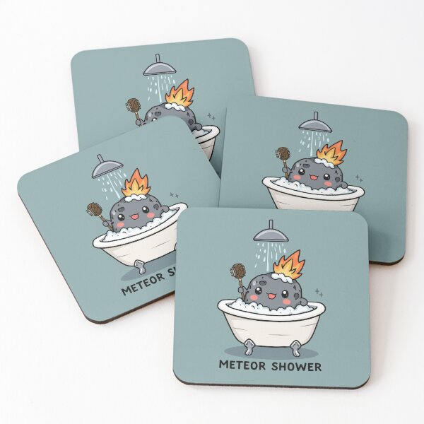 Item preview, Meteor Shower Cute Kawaii Meteor in a Clawfoot Bathtub designed and sold by tumbleweedphoto.