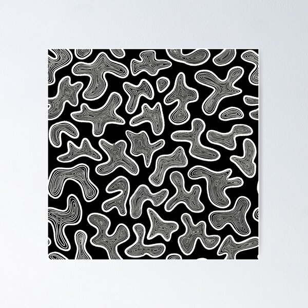 Item preview, Blobs 2 White on Black designed and sold by IsabellaPellino.