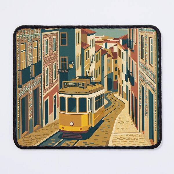 Item preview, Lisbon Portugal Vintage Travel Poster designed and sold by Bomax121.