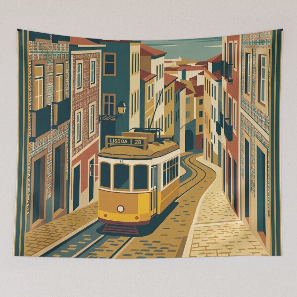 Item preview, Lisbon Portugal Vintage Travel Poster  designed and sold by Bomax121.