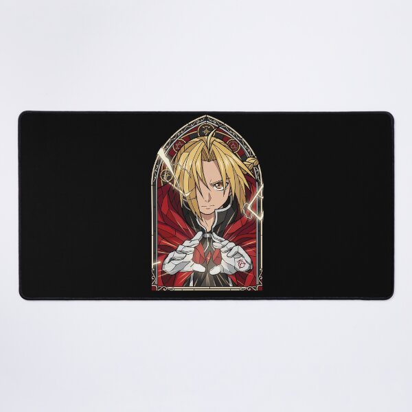 Item preview, Edward Elric Fullmetal Alchemist Crimson Stained Glass Alchemy Portrait designed and sold by mildaclairmo.