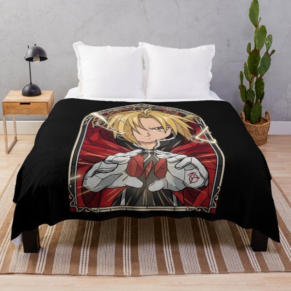 Item preview, Edward Elric Fullmetal Alchemist Crimson Stained Glass Alchemy Portrait designed and sold by mildaclairmo.