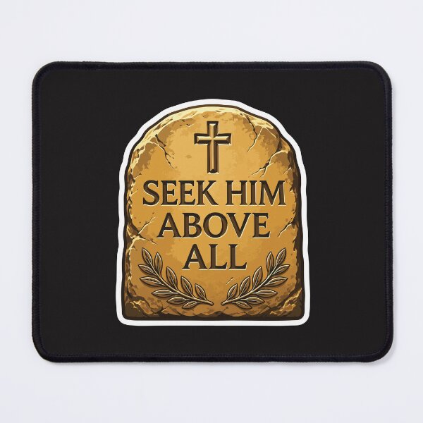Item preview, Seek Him Above All Christian Faith Cross Scripture Inspirational Design designed and sold by kiralynstration.