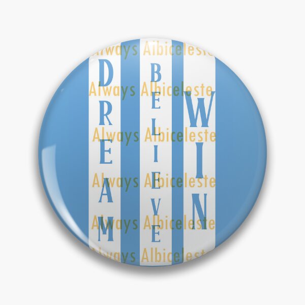 Item preview, Dream Believe Win | Argentina Football Motivation Typography | Soccer Fan Poster designed and sold by anuardhaduarah.