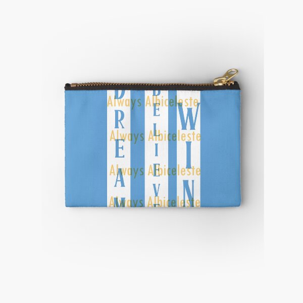 Item preview, Dream Believe Win | Argentina Football Motivation Typography | Soccer Fan Poster designed and sold by anuardhaduarah.