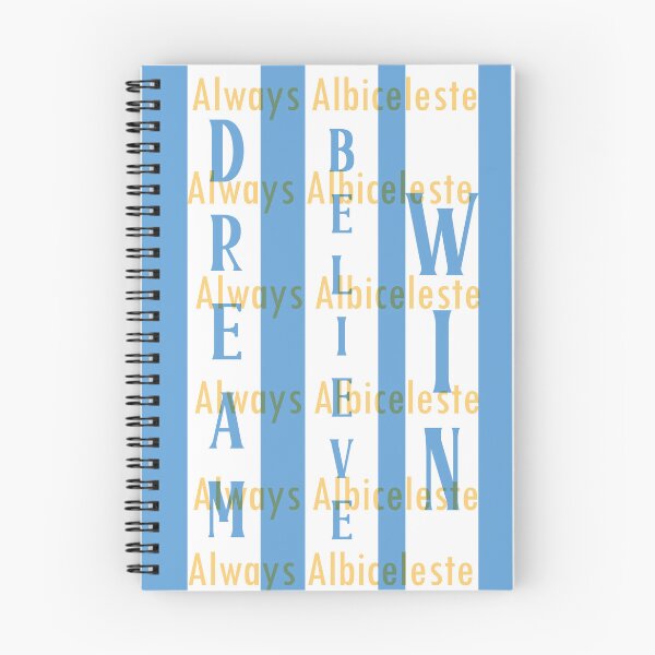 Item preview, Dream Believe Win | Argentina Football Motivation Typography | Soccer Fan Poster designed and sold by anuardhaduarah.