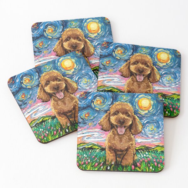 Item preview, Apricot Poodle Night designed and sold by AjaTrier.