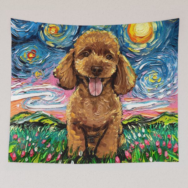 Item preview, Apricot Poodle Night designed and sold by AjaTrier.