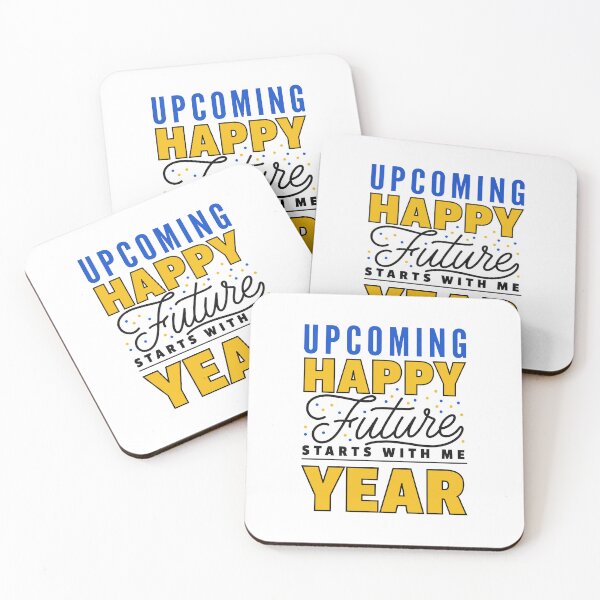 Item preview, Upcoming Happy Future Starts With Me Year Motivational Typography Design designed and sold by Craft99.