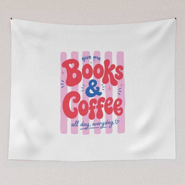 Item preview, Give Me Books And Coffee All Day Everyday, Bookish, Book Lover designed and sold by vintagearttee.