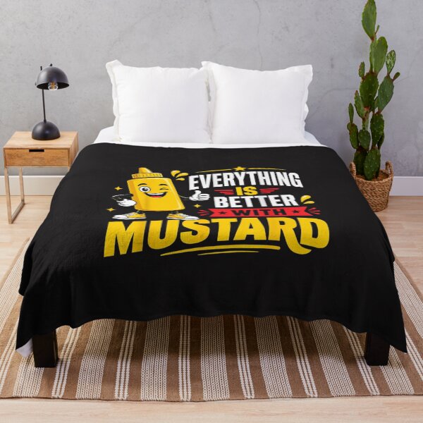 Item preview, Everything Is Better With Mustard Funny Condiment Food Lover Retro Design designed and sold by kiralynstration.
