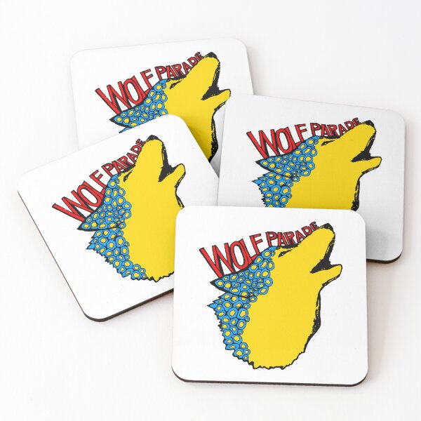 Item preview, Yellow Blue Indie Rock Head Wolf designed and sold by ShimyArtwork.