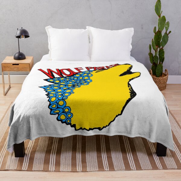Item preview, Yellow Blue Indie Rock Head Wolf designed and sold by ShimyArtwork.