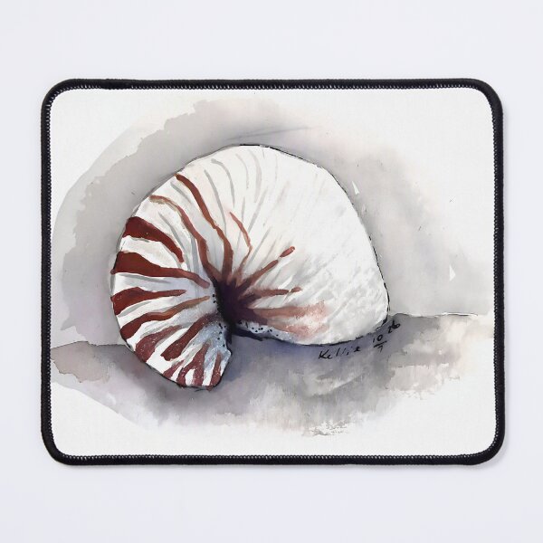 Item preview, Nautilus Shell Watercolour Art – Coastal Nature Illustration designed and sold by ArtwithKellie.
