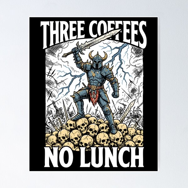 Item preview, Three Coffees No Lunch designed and sold by Cravens-Museum.