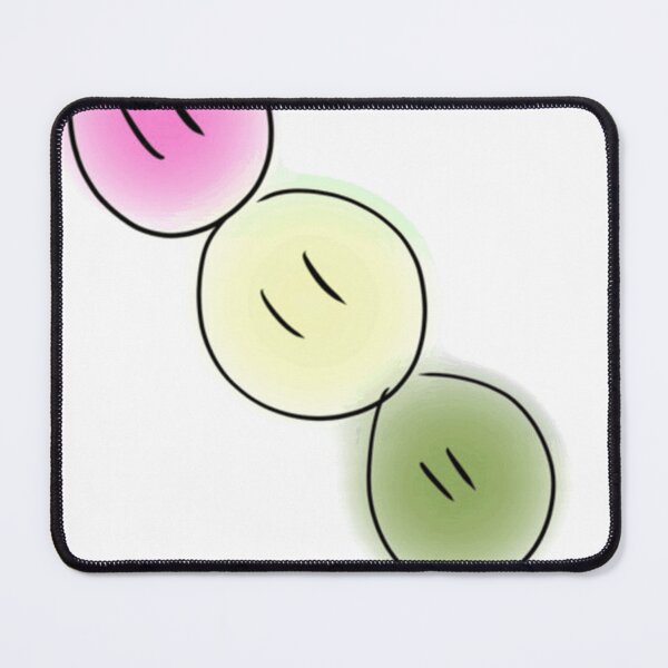 Item preview, Big Dango family sweet Japanese mochi on pale blue background designed and sold by mitchellsolis.