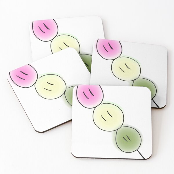 Item preview, Big Dango family sweet Japanese mochi on pale blue background designed and sold by mitchellsolis.