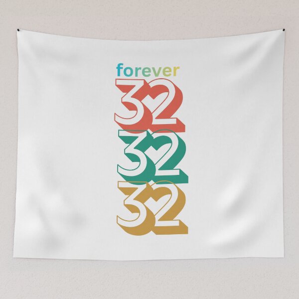 Item preview, 70 Retro Number Stack Design with the words "Forever 32"  designed and sold by MKTreasures.