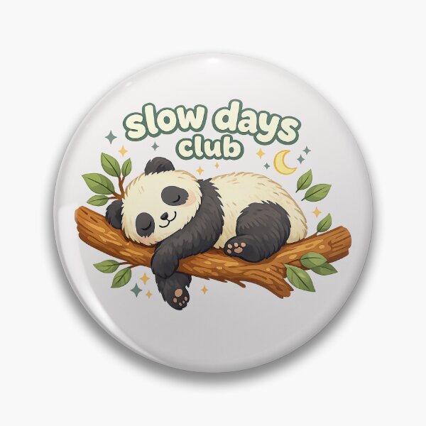 Item preview, Slow Days Club – Cute Sleeping Panda designed and sold by inkoutninja.