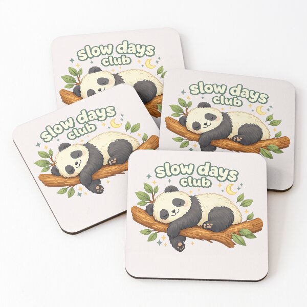 Item preview, Slow Days Club – Cute Sleeping Panda designed and sold by inkoutninja.