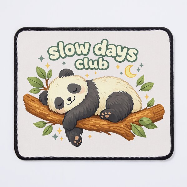 Item preview, Slow Days Club – Cute Sleeping Panda designed and sold by inkoutninja.