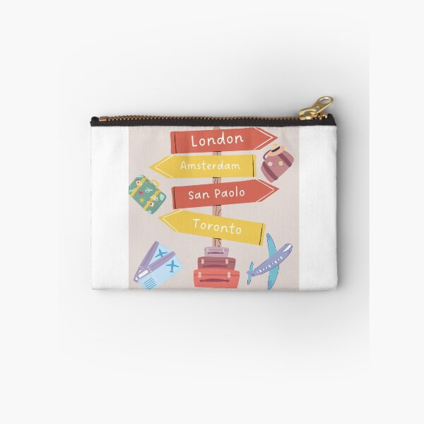 Item preview, World Cities Travel Signpost Sticker Art designed and sold by Chipkooo.