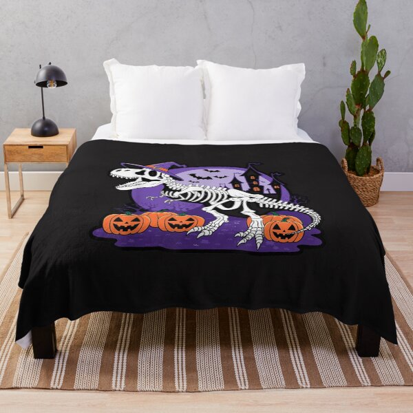 Item preview, Funny Halloween T Rex Skeleton Witch Dinosaur Spooky Pumpkin Design designed and sold by kiralynstration.