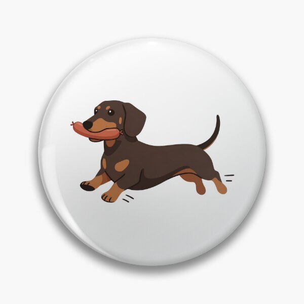 Item preview, Dachshund Running with Sausage Chocolate Wiener Dog designed and sold by wingoo22.