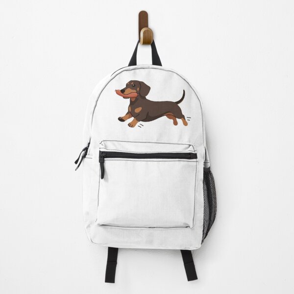Item preview, Dachshund Running with Sausage Chocolate Wiener Dog designed and sold by wingoo22.