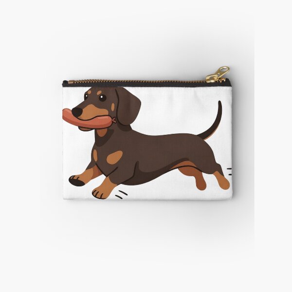 Item preview, Dachshund Running with Sausage Chocolate Wiener Dog designed and sold by wingoo22.