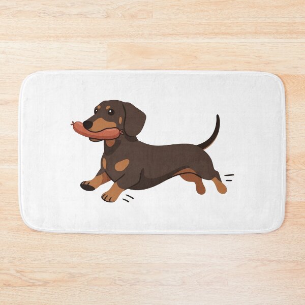 Item preview, Dachshund Running with Sausage Chocolate Wiener Dog designed and sold by wingoo22.