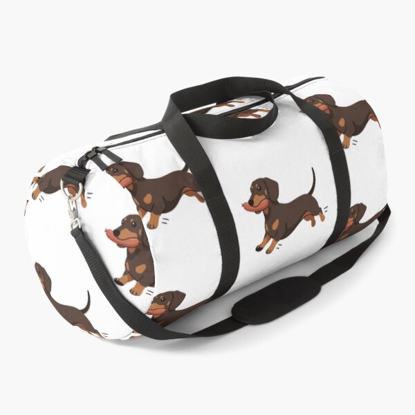 Item preview, Dachshund Running with Sausage Chocolate Wiener Dog designed and sold by wingoo22.