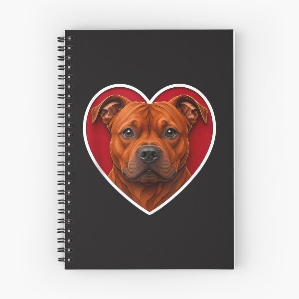 Item preview, Red Staffordshire Bull Terrier Heart Dog Lover Cute Staffy Portrait designed and sold by kiralynstration.