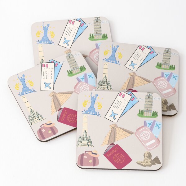 Item preview, Global Landmarks Travel Icons Sticker Art designed and sold by Chipkooo.