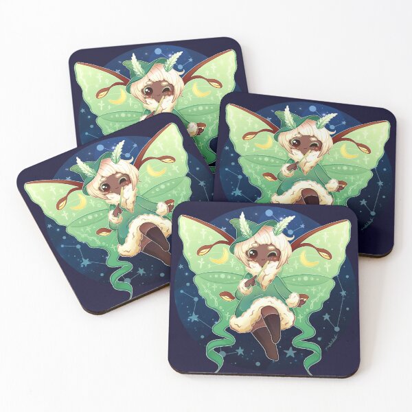 Item preview, Kawaii Luna Moth Witch (Background Ver.) designed and sold by heysoleilart.