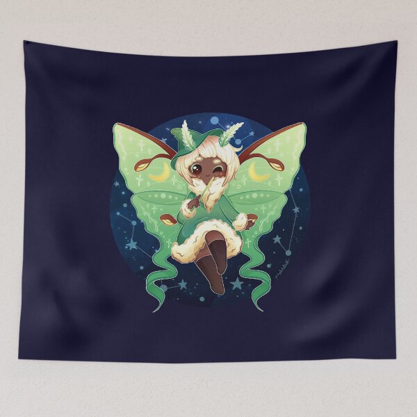 Item preview, Kawaii Luna Moth Witch (Background Ver.) designed and sold by heysoleilart.
