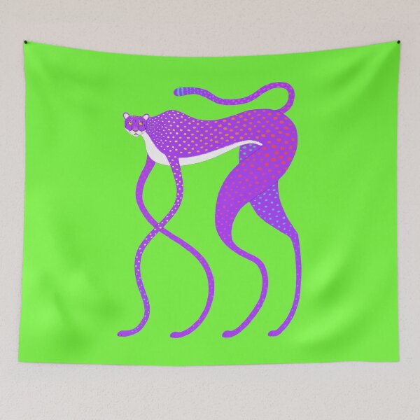 Item preview, Looooong Purple Cheetah designed and sold by TamaAnimalArt.