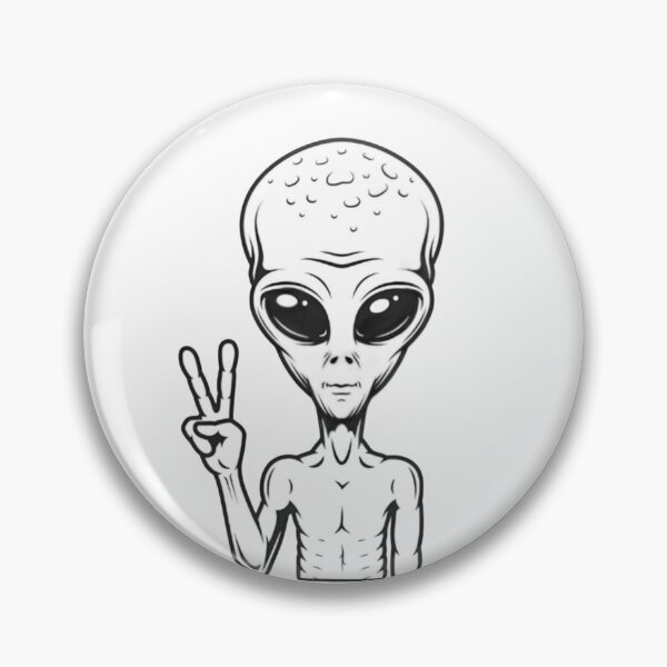 Item preview, Retro Alien Peace Sign Cartoon designed and sold by Koussgh.