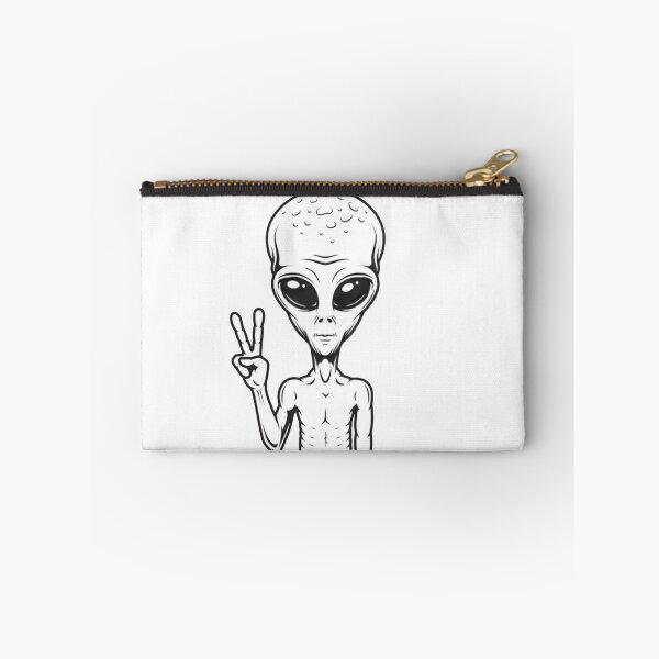 Item preview, Retro Alien Peace Sign Cartoon designed and sold by Koussgh.
