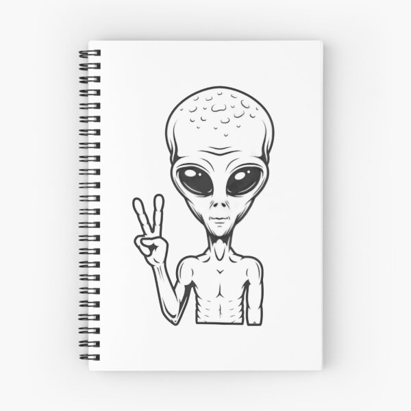Item preview, Retro Alien Peace Sign Cartoon designed and sold by Koussgh.