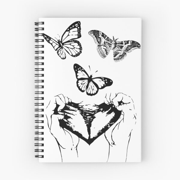 Item preview, Dark Aesthetic Hands Holding Heart with Butterflies and Moth designed and sold by DreamyBrushArt.