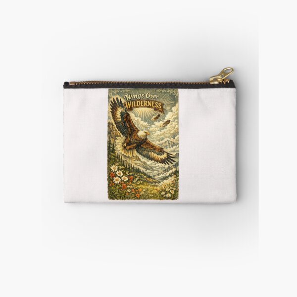 Item preview, Wings Over Wilderness – Vintage Bald Eagle Mountain Art designed and sold by inkoutninja.