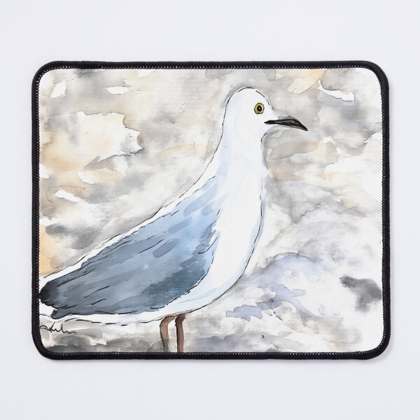 Item preview, Silver Gull Watercolour – Coastal Bird Painting designed and sold by ArtwithKellie.