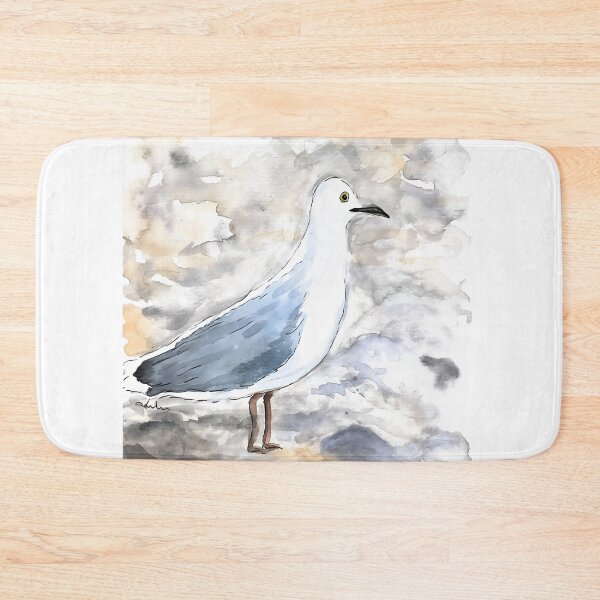 Item preview, Silver Gull Watercolour – Coastal Bird Painting designed and sold by ArtwithKellie.